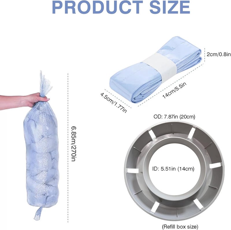 Bellababy Diaper Pail Refills Compatible with Diaper Pails Lavender Scent,4 Pack(270 inches/pcs) - Image 3